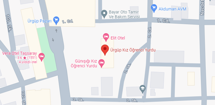 Nevşehir Ürgüp kız öğrenci yurdu